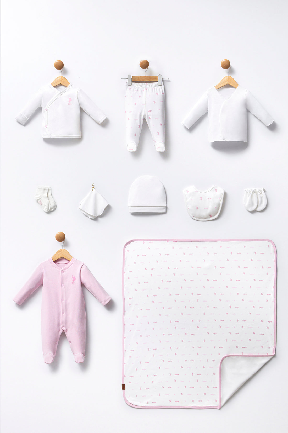 Baby Girl White Hospital Outlet Set of 10