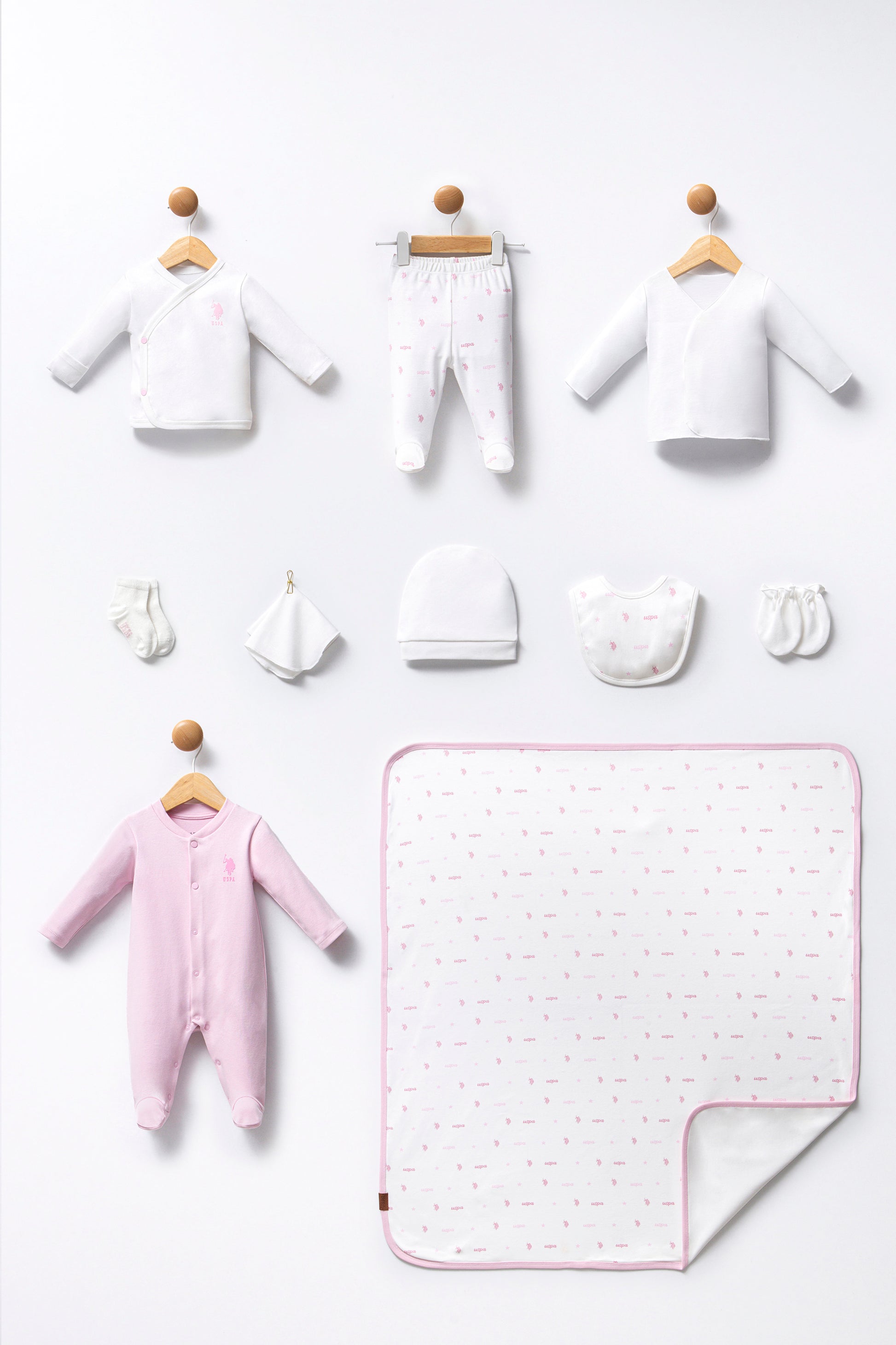 Baby Girl White Hospital Outlet Set of 10
