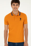 Men's Slim Fit Polo Neck Tile Basic T-Shirt