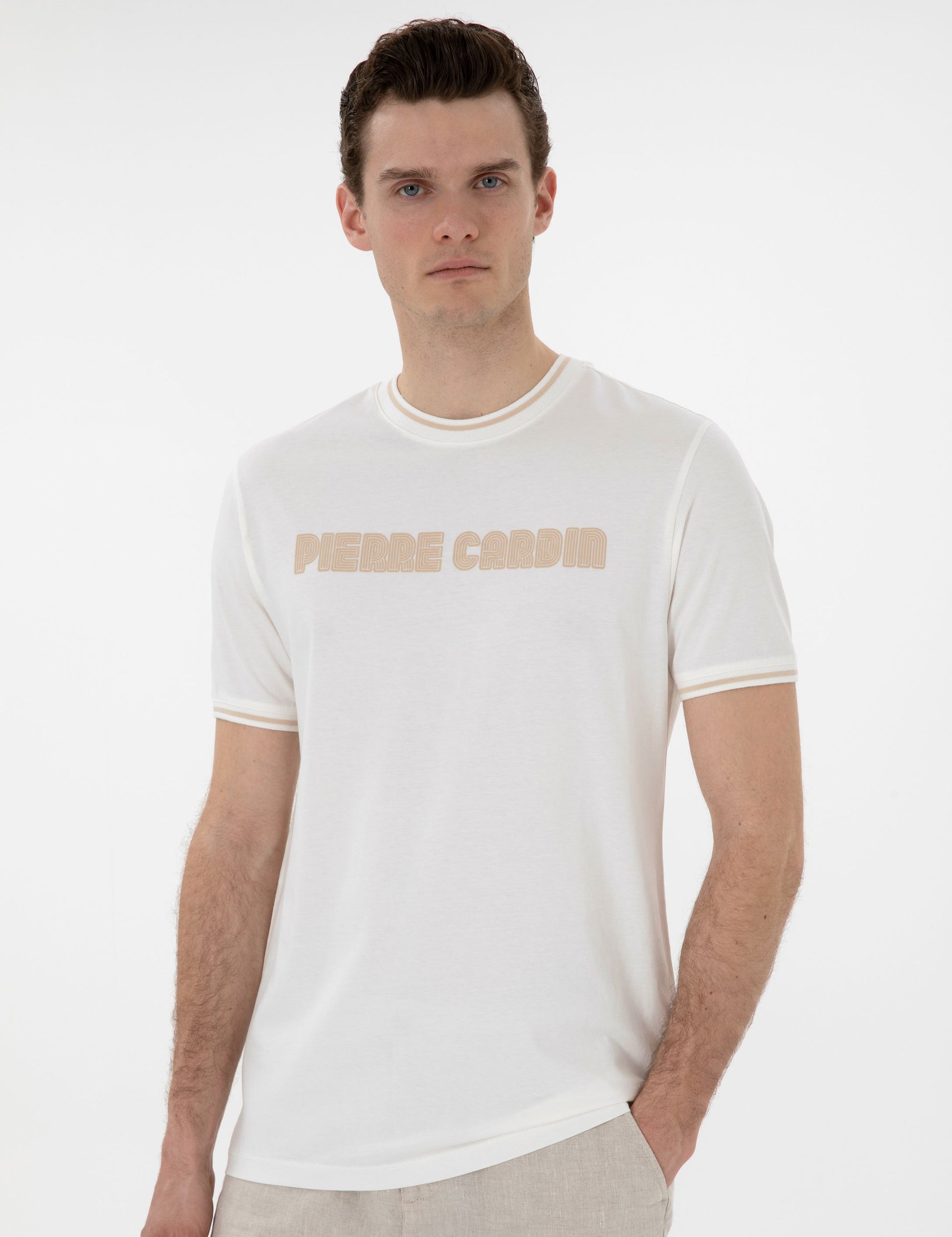 Ecru Regular Fit T-Shirt