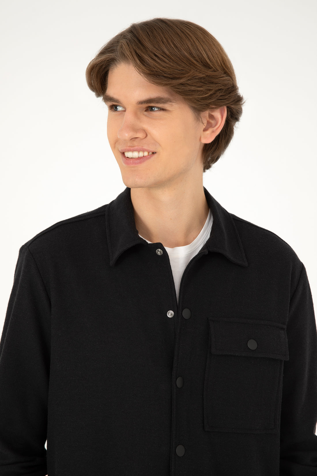 Men's Black Knitted Shirt