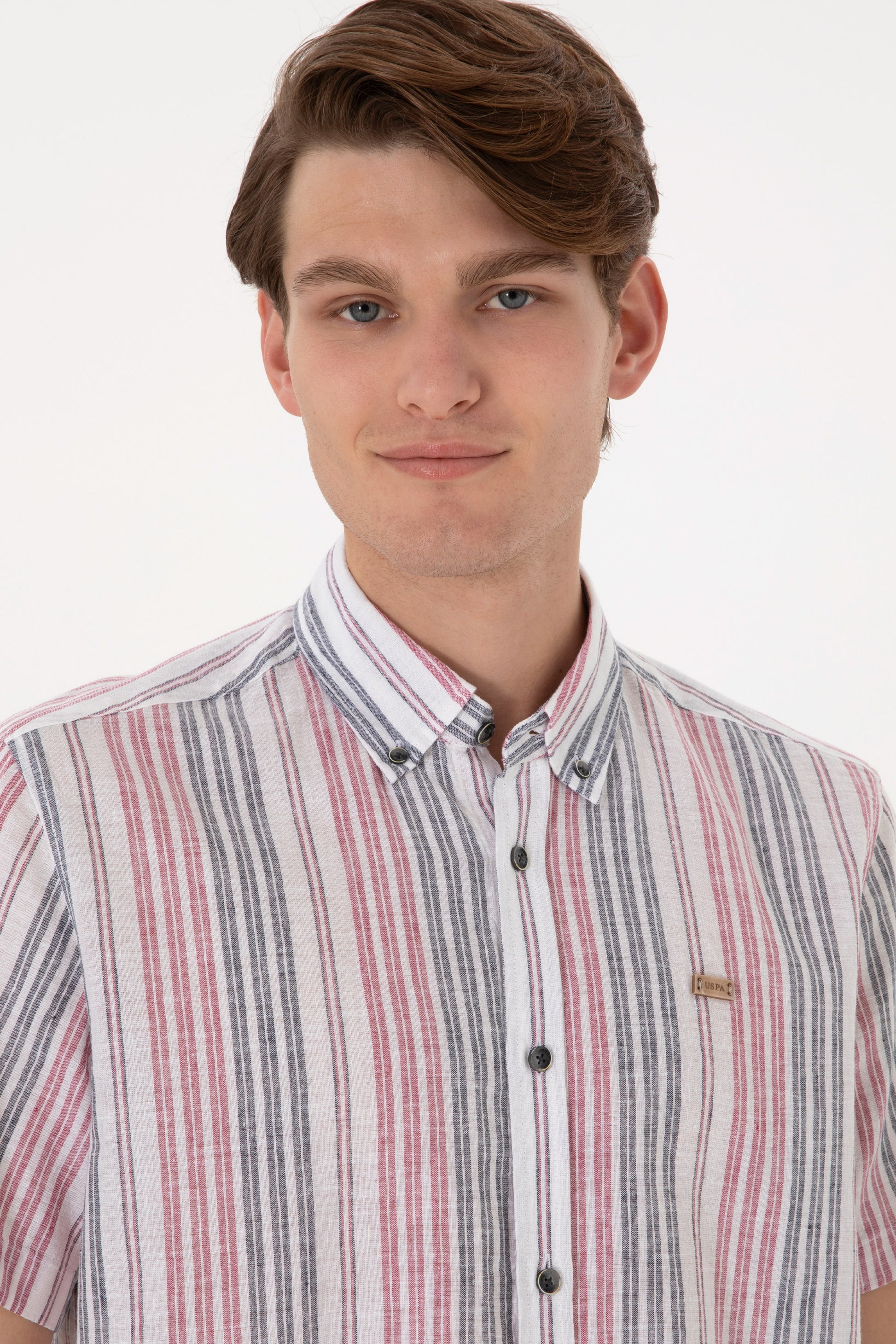 Men's Red Short Sleeve Shirt
