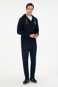 Men's Navy Blue Knitted Cardigan