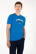 Men's Regular Fit Crew Neck Cobalt Blue T-Shirt