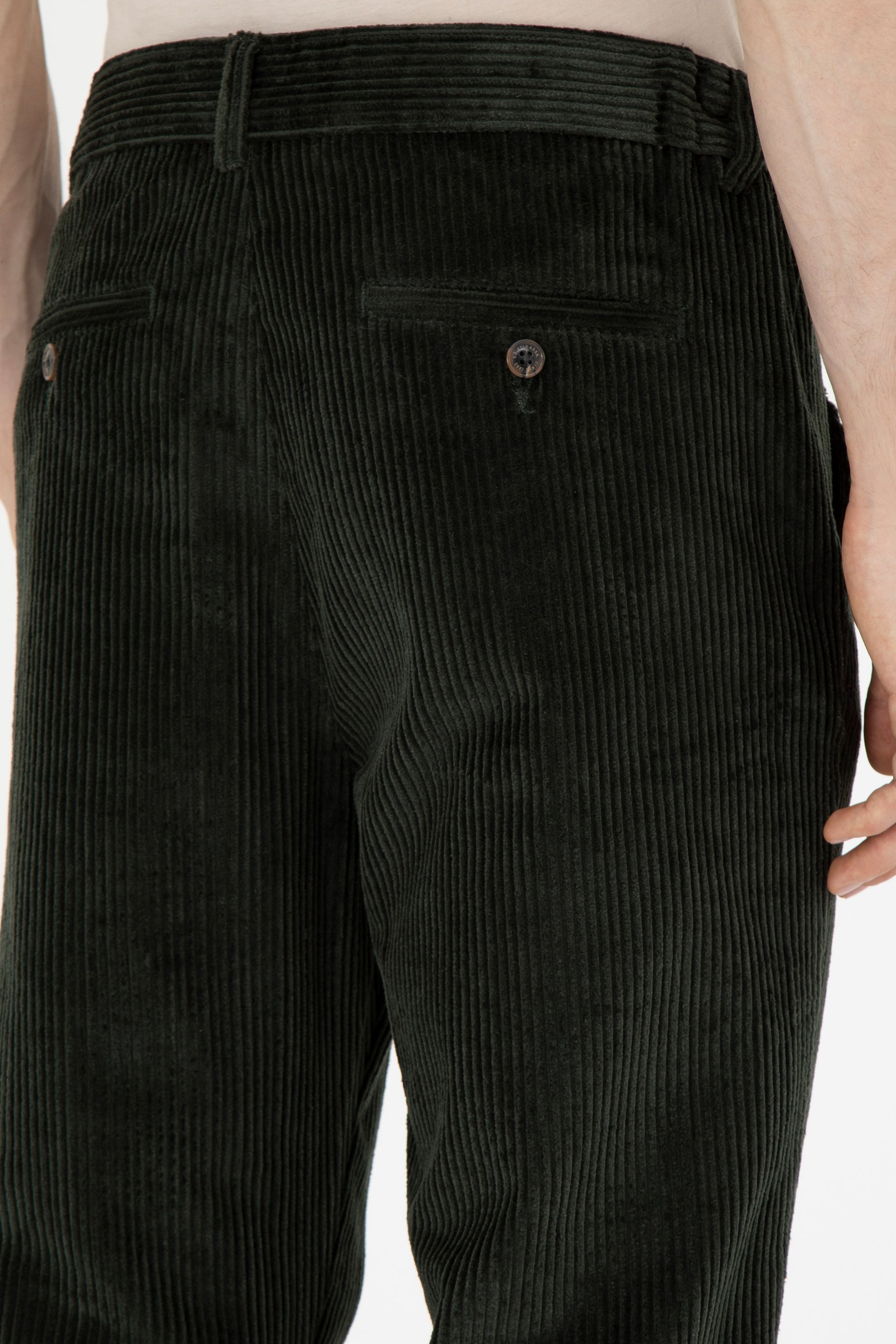 Men's Dark Green Canvas Pants