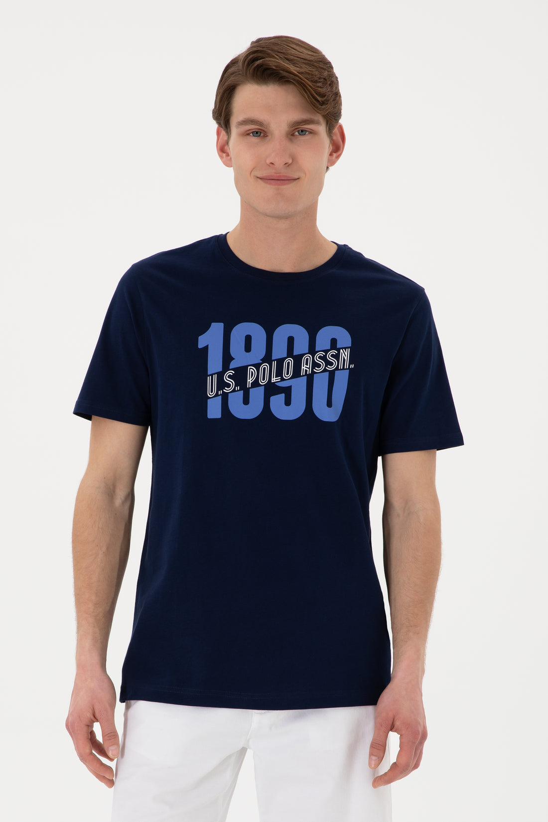 Men's Regular Fit Crew Neck Navy T-Shirt