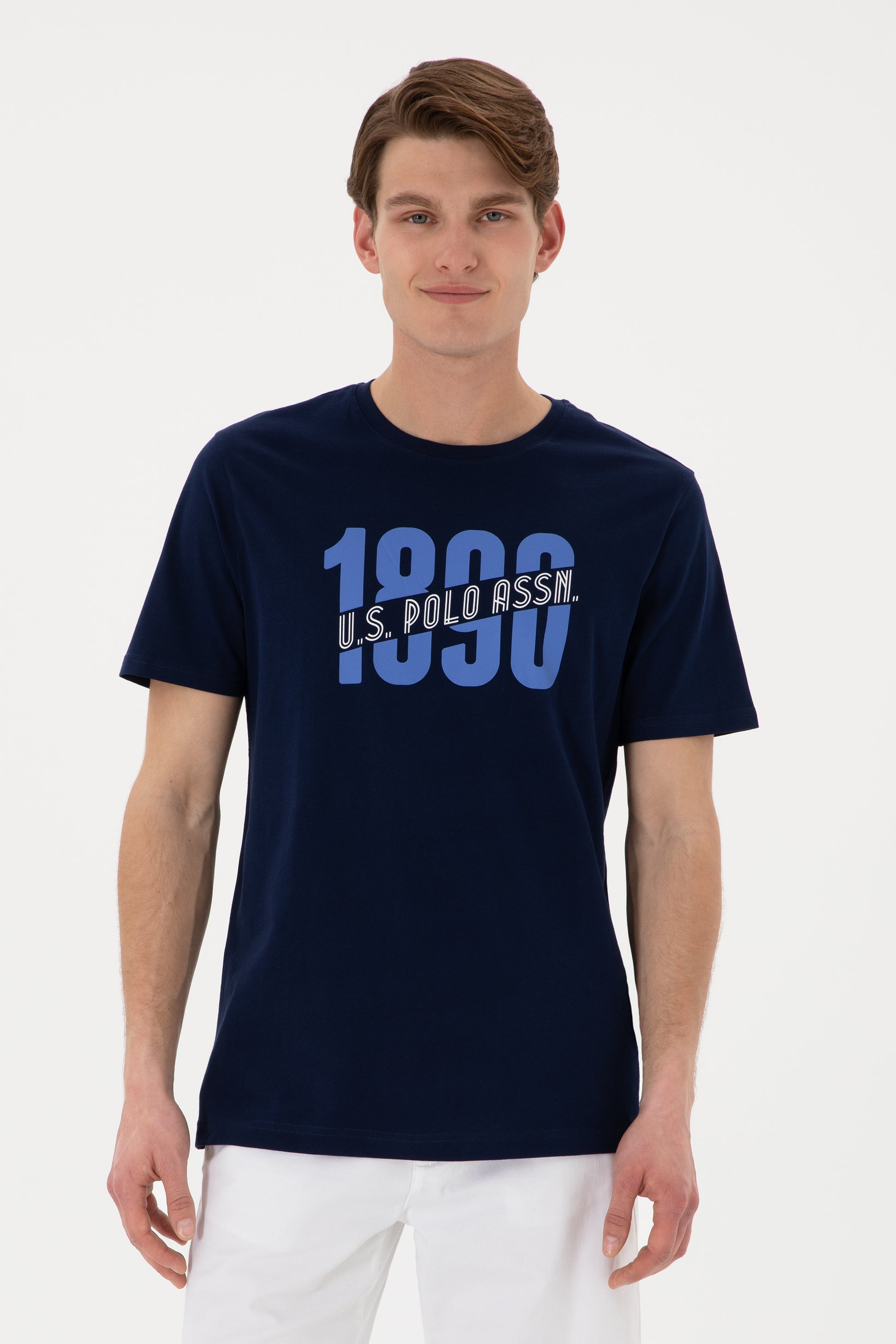 Men's Regular Fit Crew Neck Navy T-Shirt
