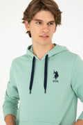 Men's Water Green Basic Sweatshirt