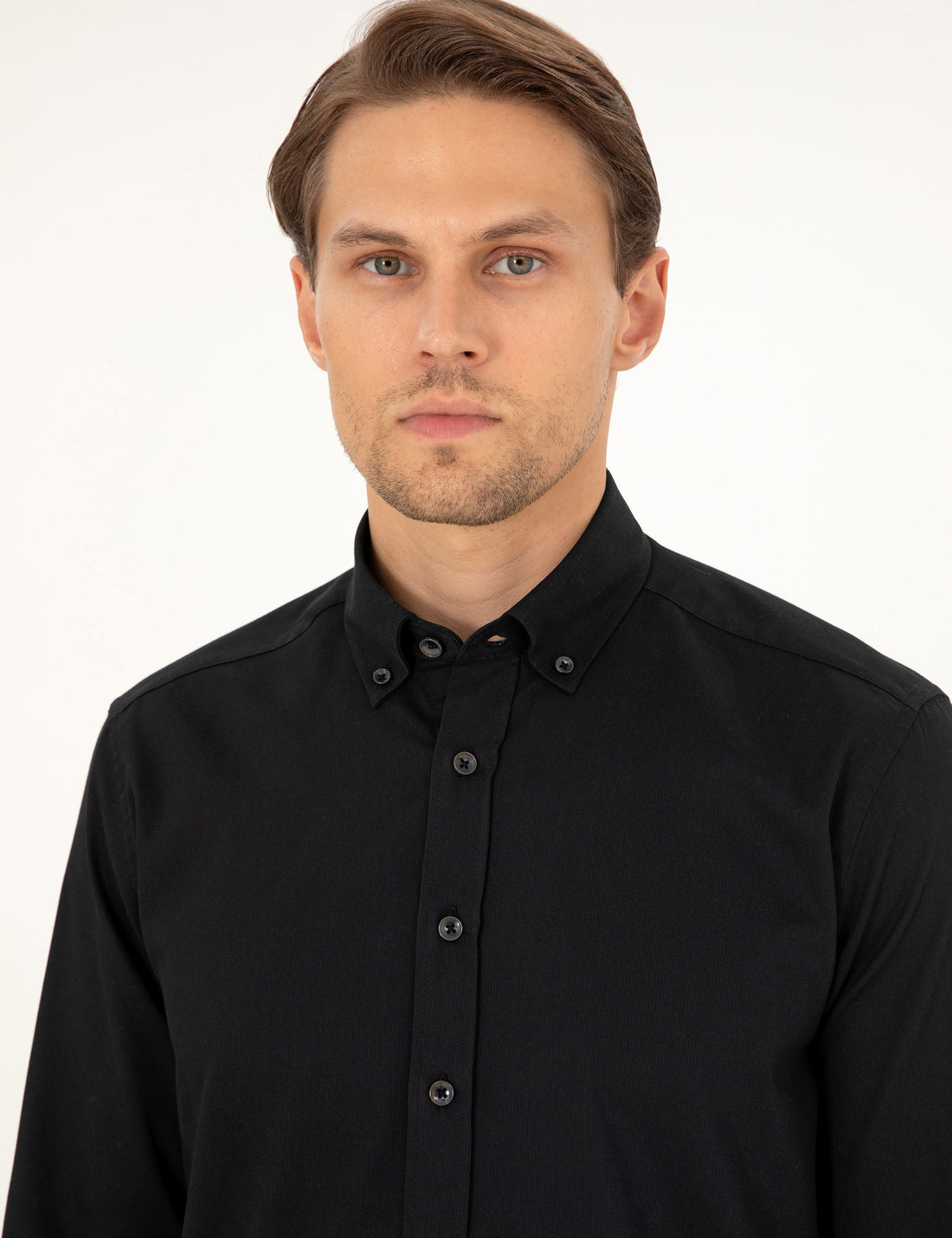 Black Regular Fit Long Sleeve Shirt