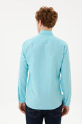 Men's Mint Long Sleeve Basic Shirt