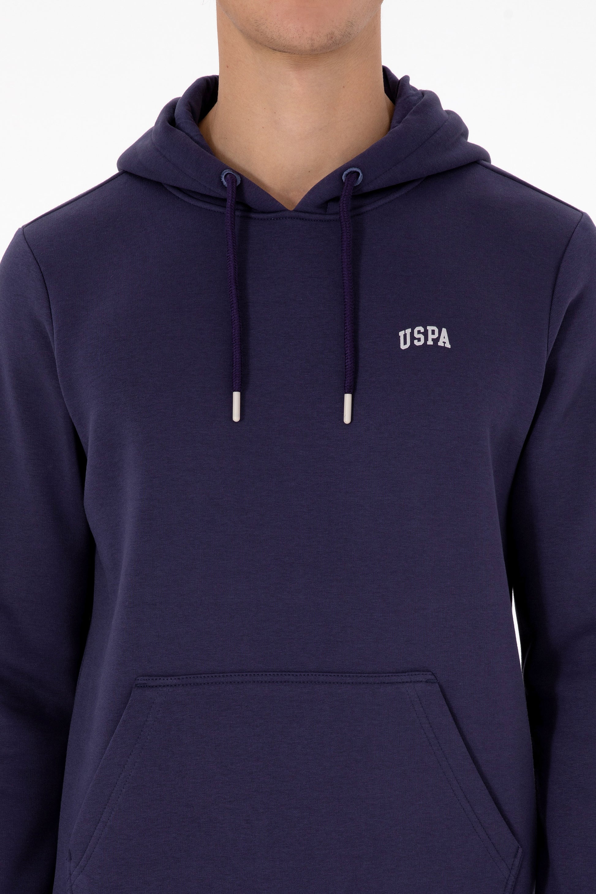 Erkek Regular Fit Kapüşonlu Mürdüm Basic Sweatshirt