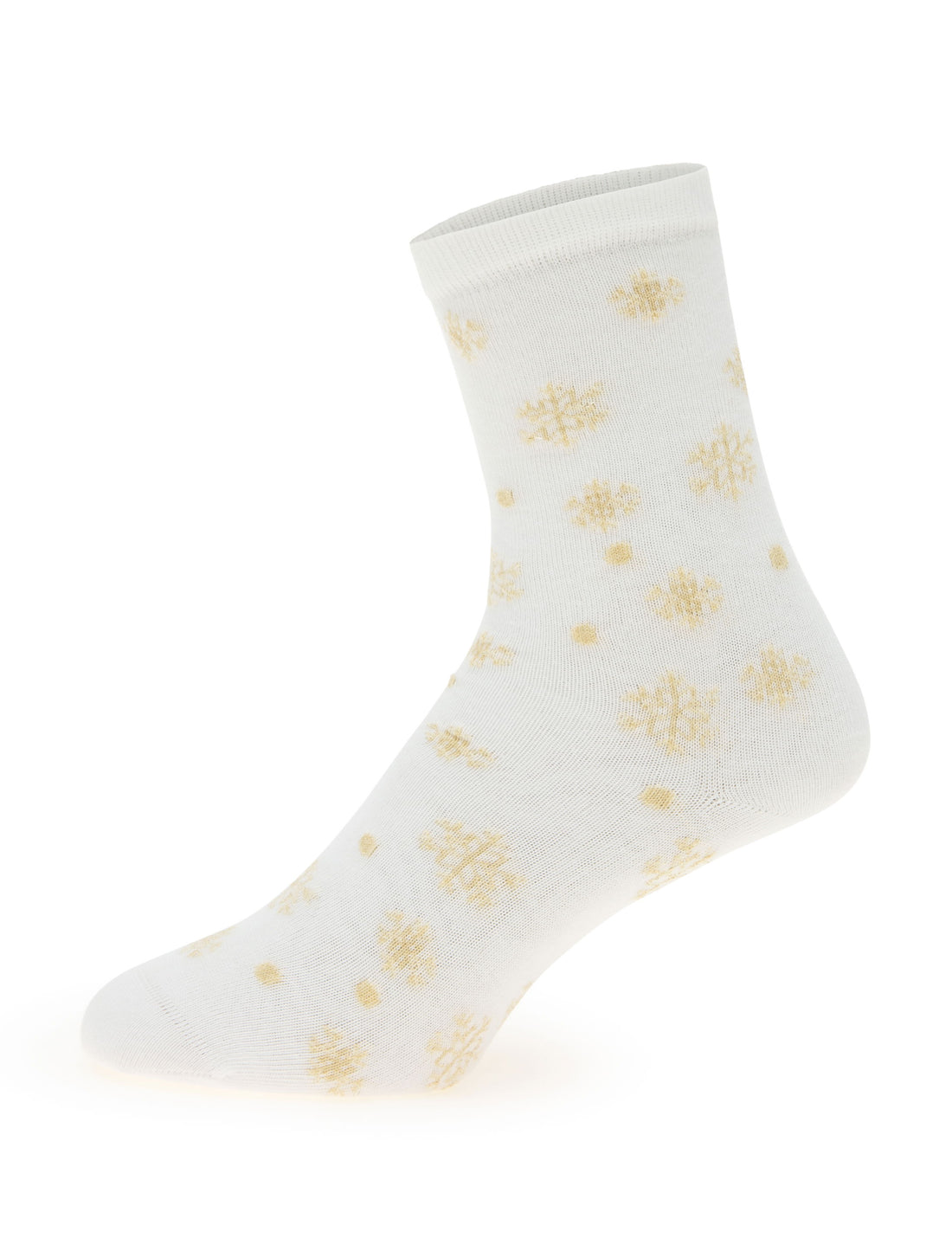 Women's White 2 Pcs Socket Socks