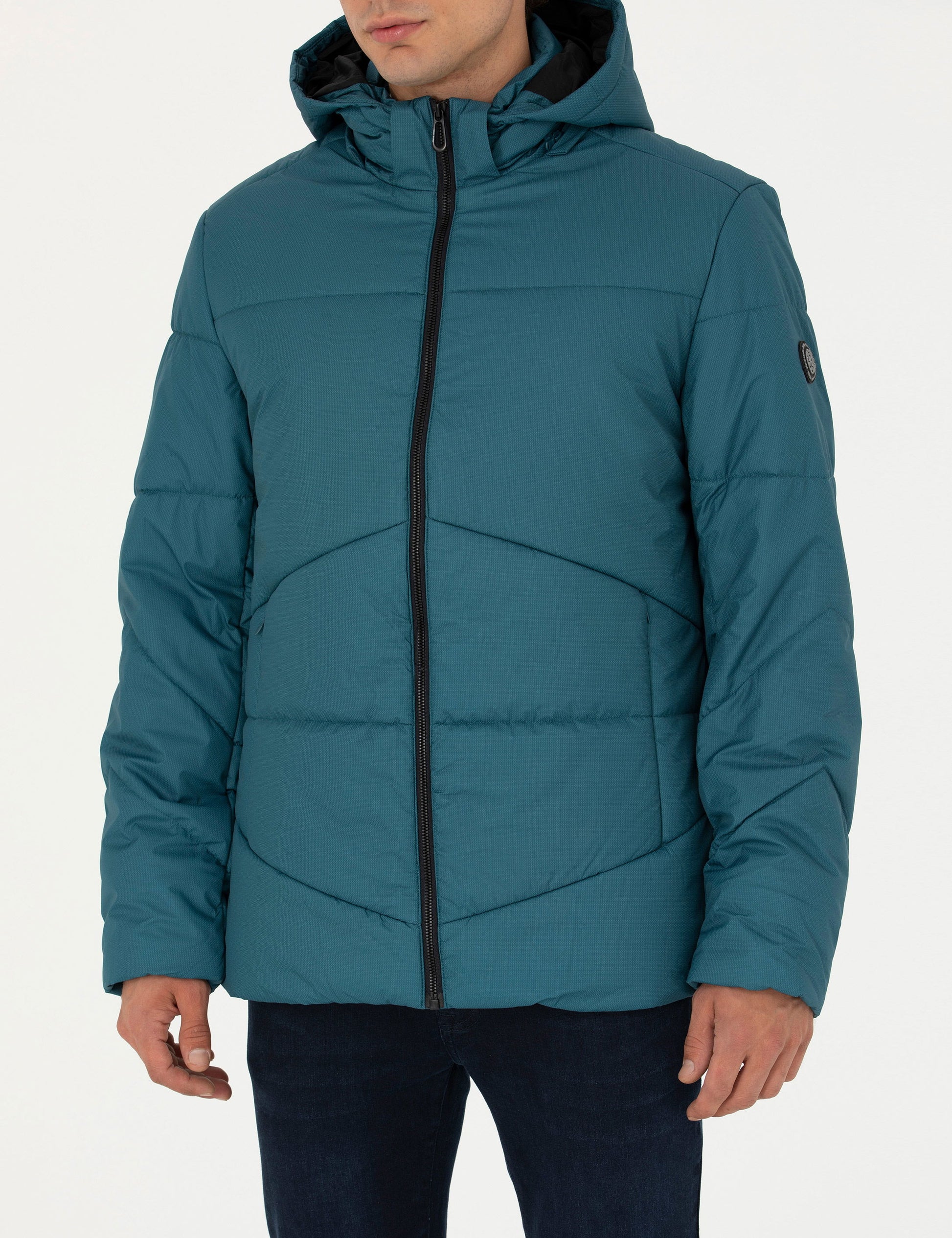 Oil Hooded Inflatable Sport Coat