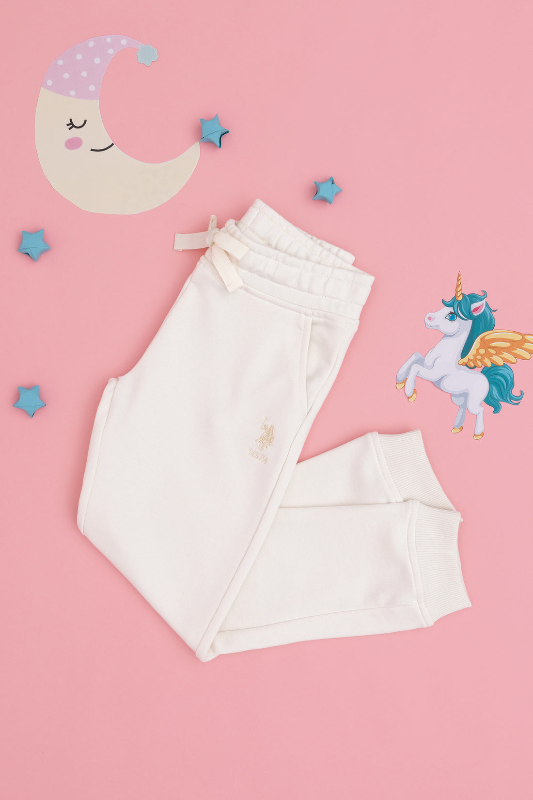 Girls' Cream Sweatpants