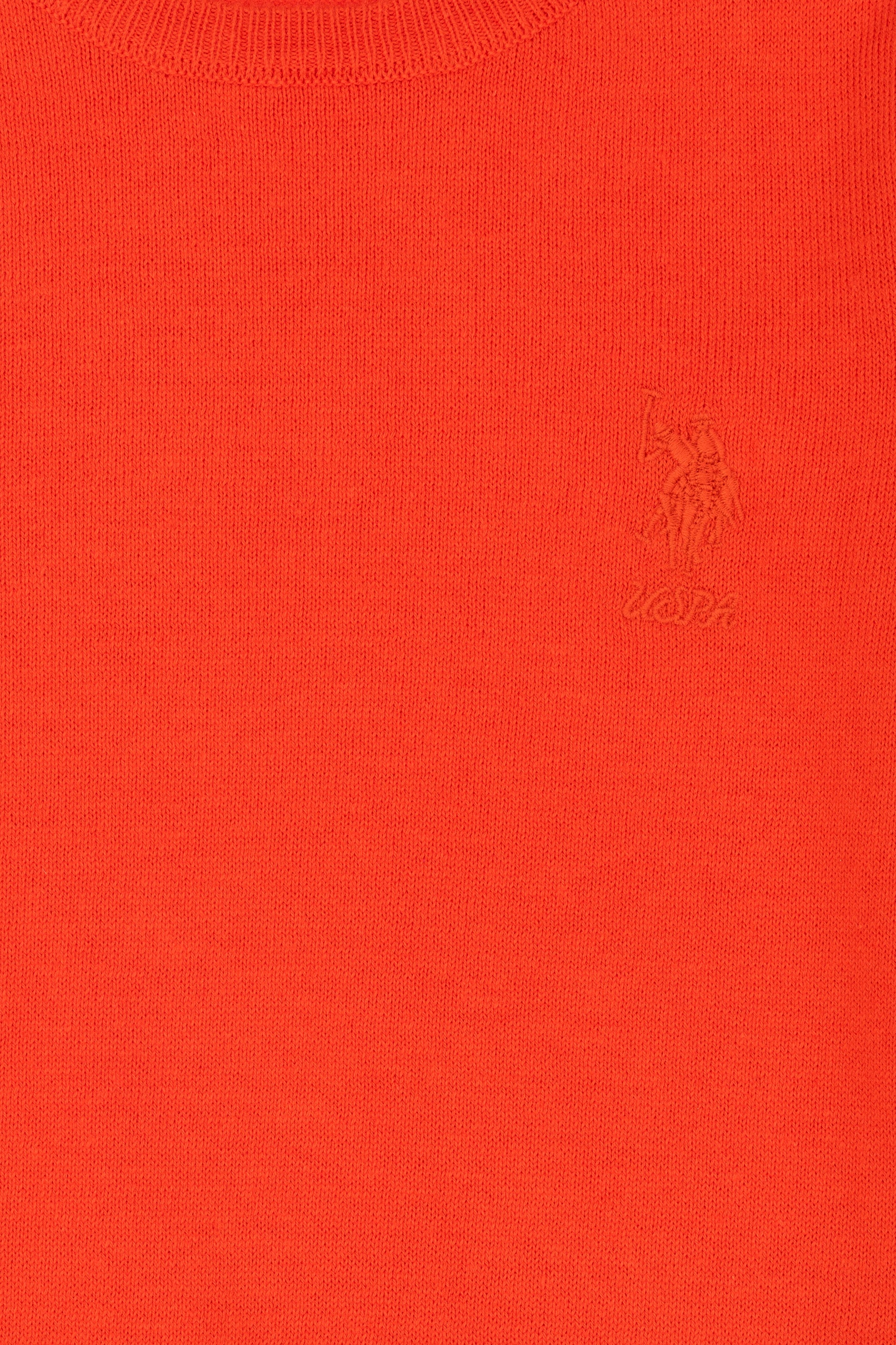 Girls' Orange Basic Sweater