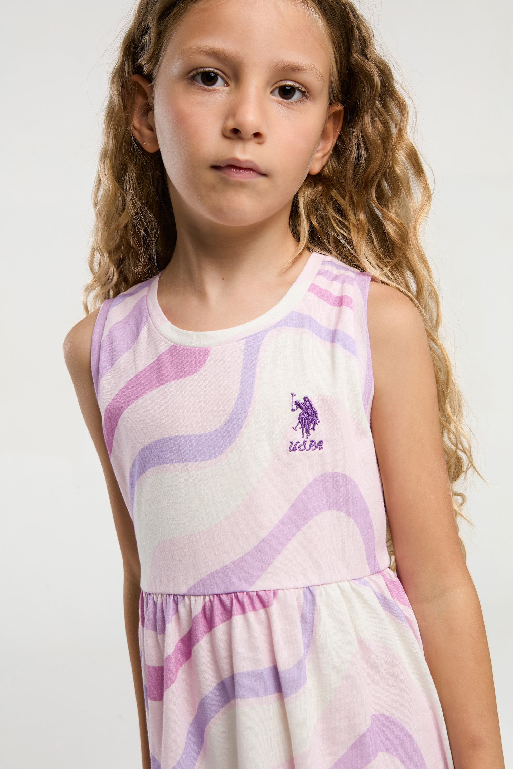 Girl's Powder Pink Knitted Dress
