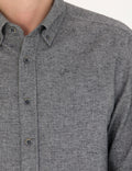Grey Slim Fit Long Sleeve Shirt