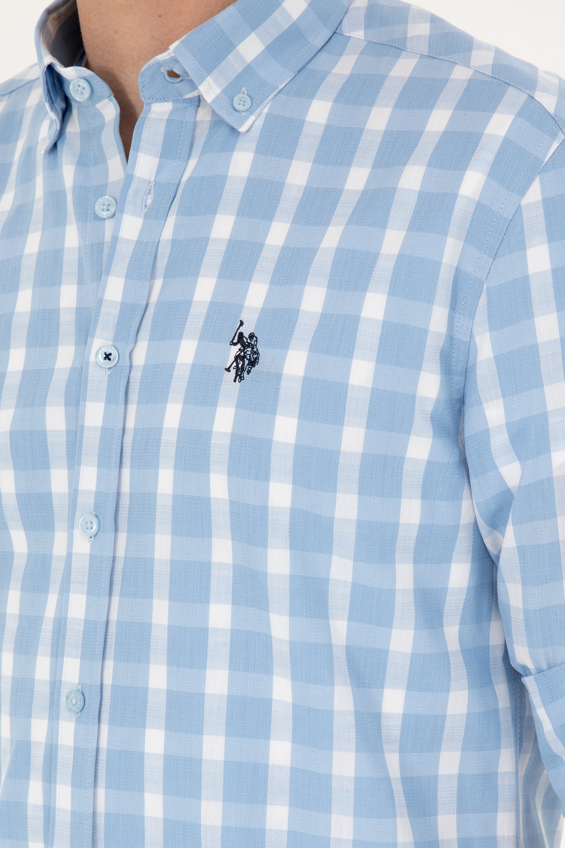 Men's Light Blue Long Sleeve Shirt