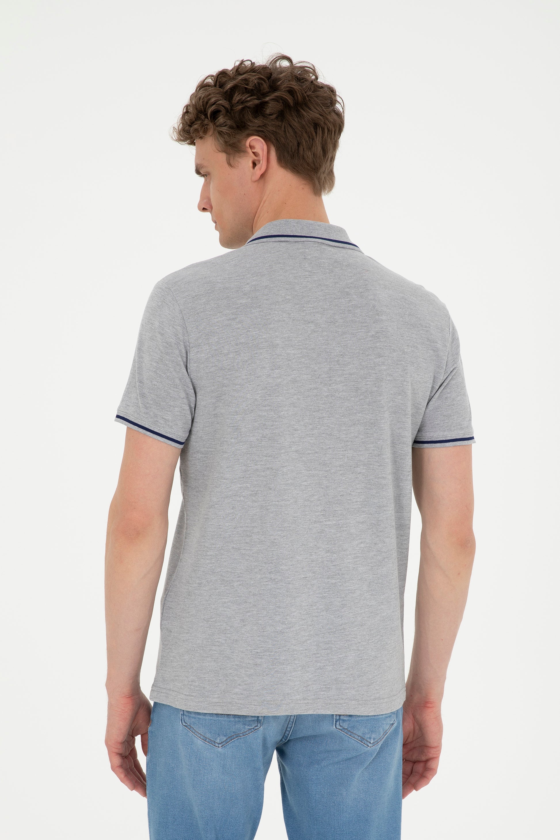 Men's Grey Melange Basic T-Shirt