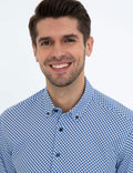 Navy Blue Slim Fit Long Sleeve Shirt