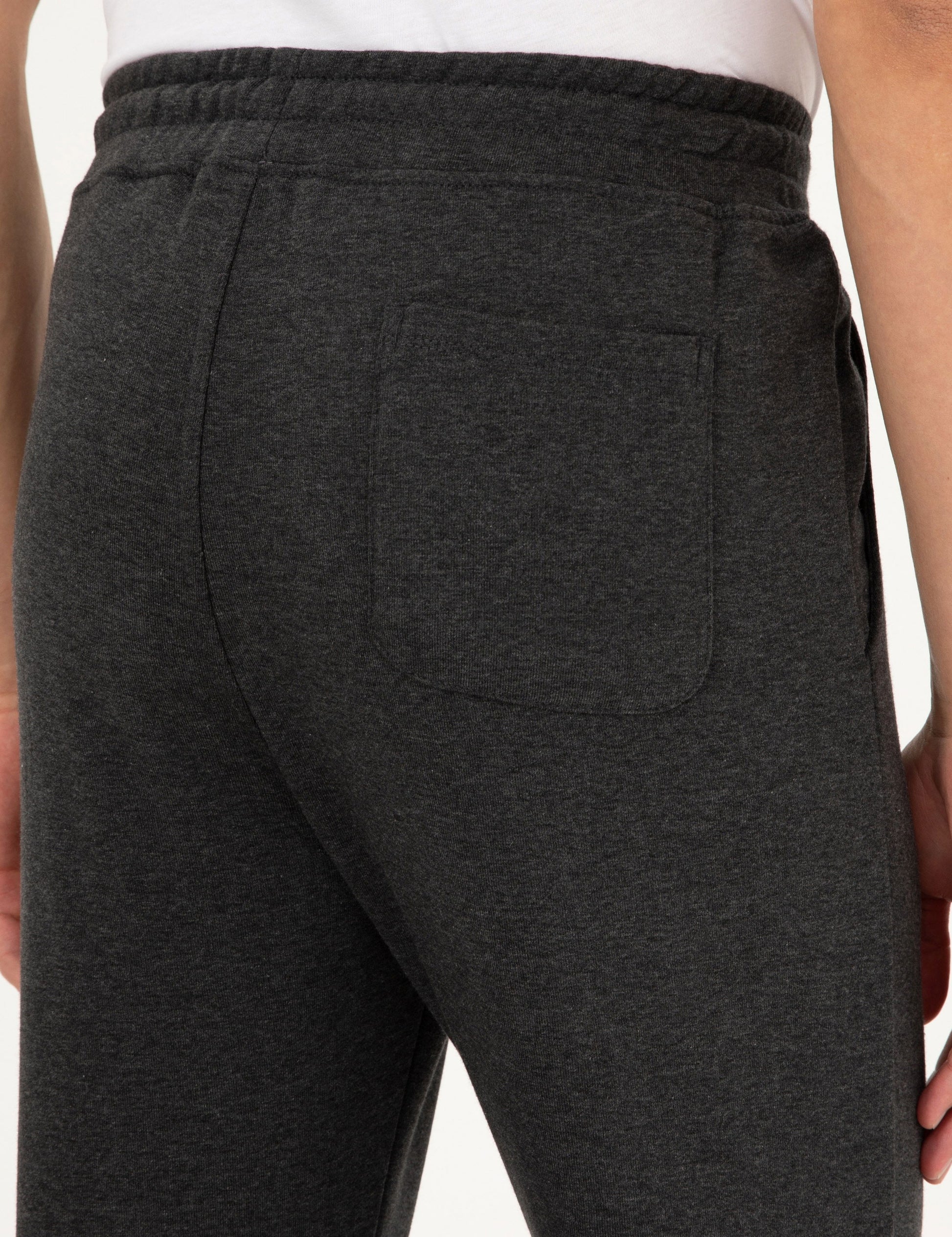 Anthracite Melange Slim Fit Straight Leg Sweatpants