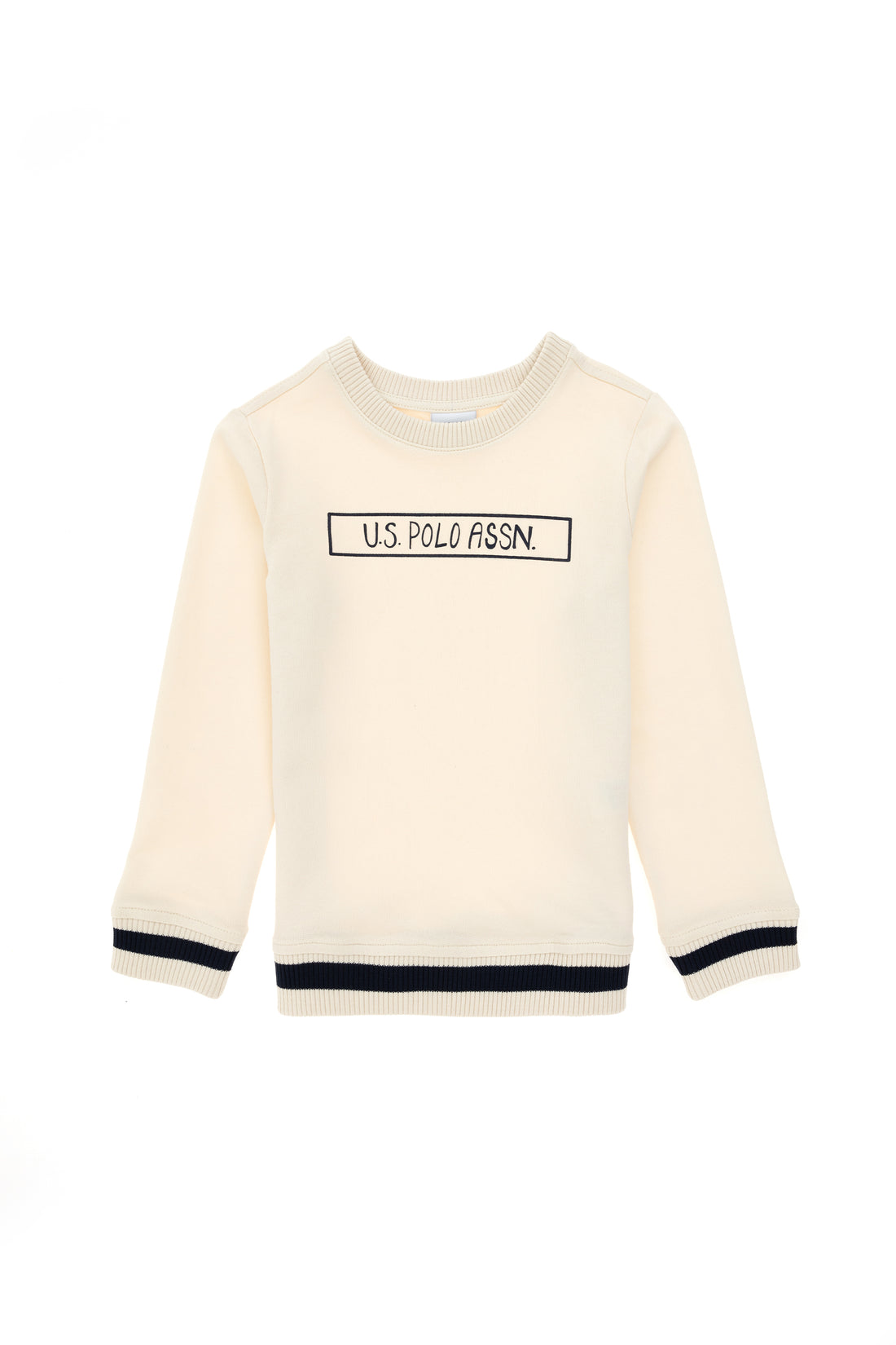 Boy's Cream Crew Neck Sweatshirt
