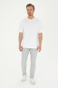 Men's Comfort Fit Crew Neck White T-Shirt