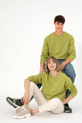 Men's Peanut Green Basic Sweatshirt