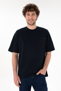 Men's Comfort Fit Crew Neck Navy T-Shirt