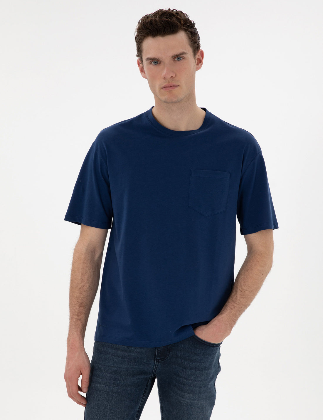 Light Navy Comfort Fit Basic T-Shirt