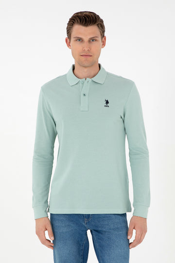 Men's Water Green Basic Sweatshirt