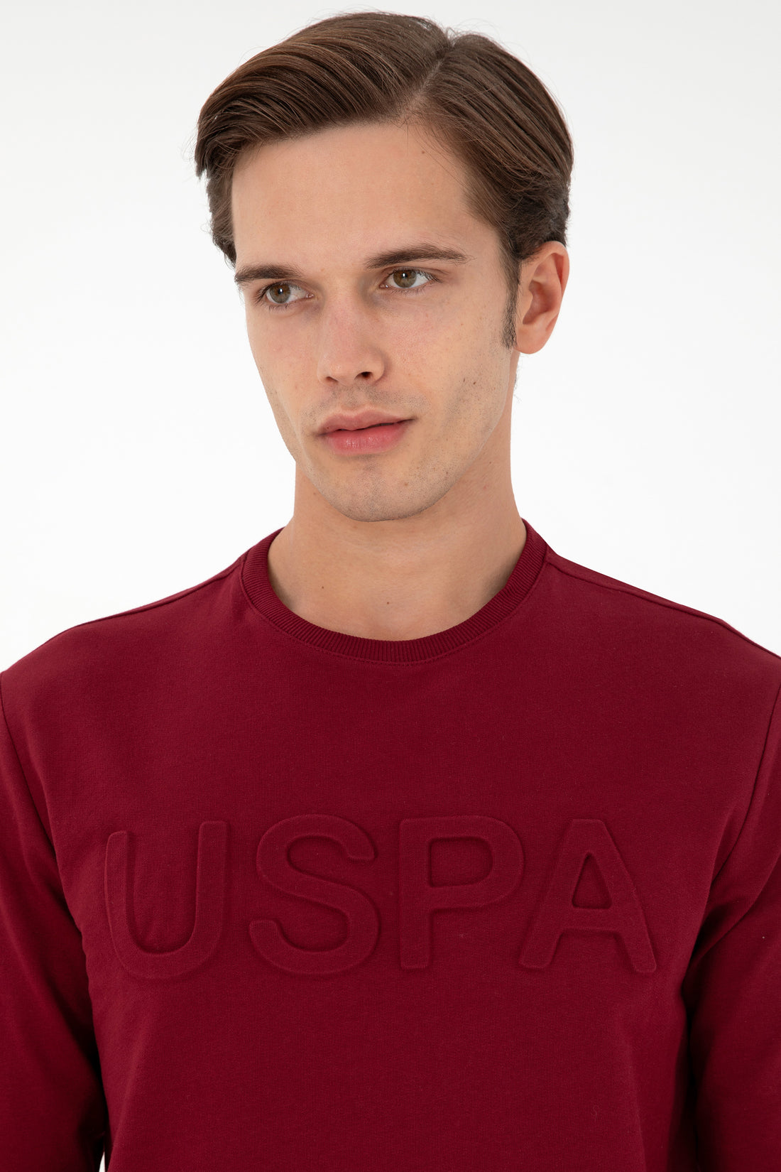 Men's Burgundy Basic Sweatshirt