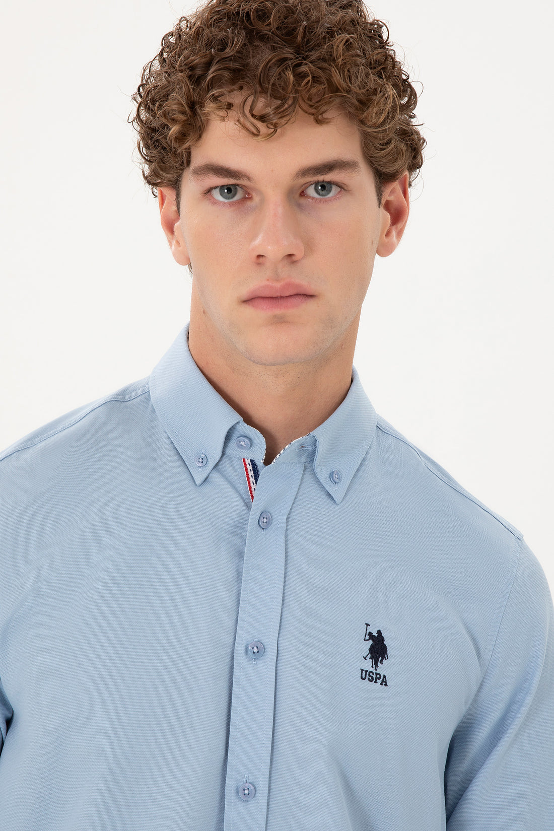 Men's Light Blue Long Sleeve Shirt