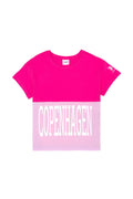 Girl's Fuchsia Crew Neck T-Shirt
