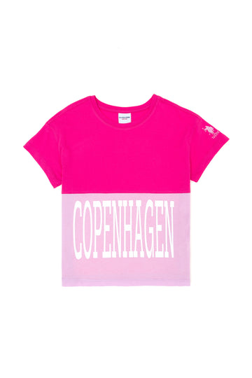 Girl's Fuchsia Crew Neck T-Shirt