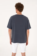 Men's Comfort Fit Crew Neck Anthracite T-Shirt