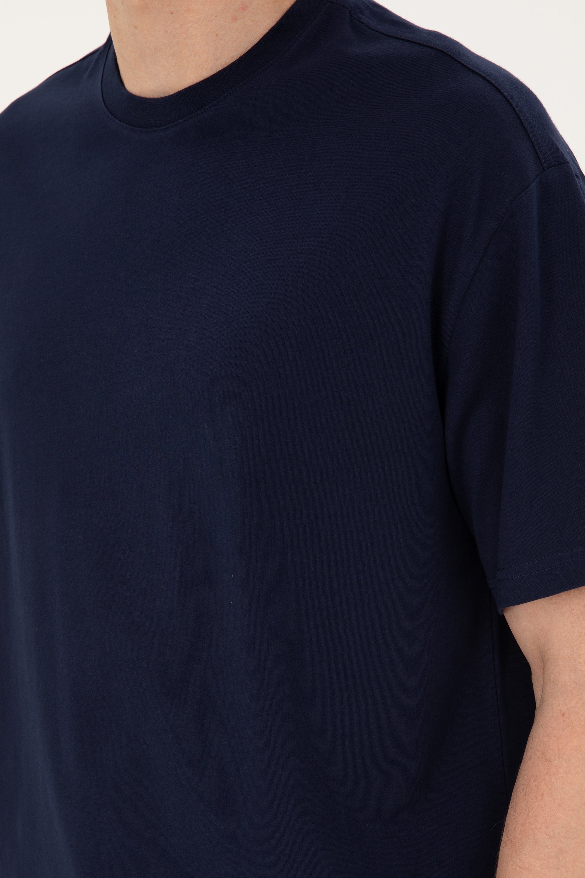 Men's Comfort Fit Crew Neck Navy T-Shirt