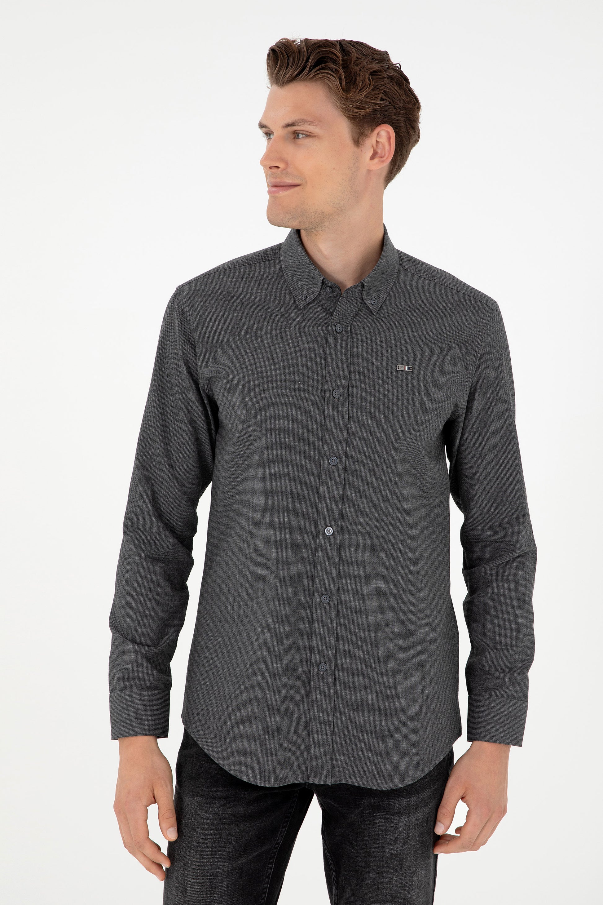 Men's Anthracite Long Sleeve Shirt