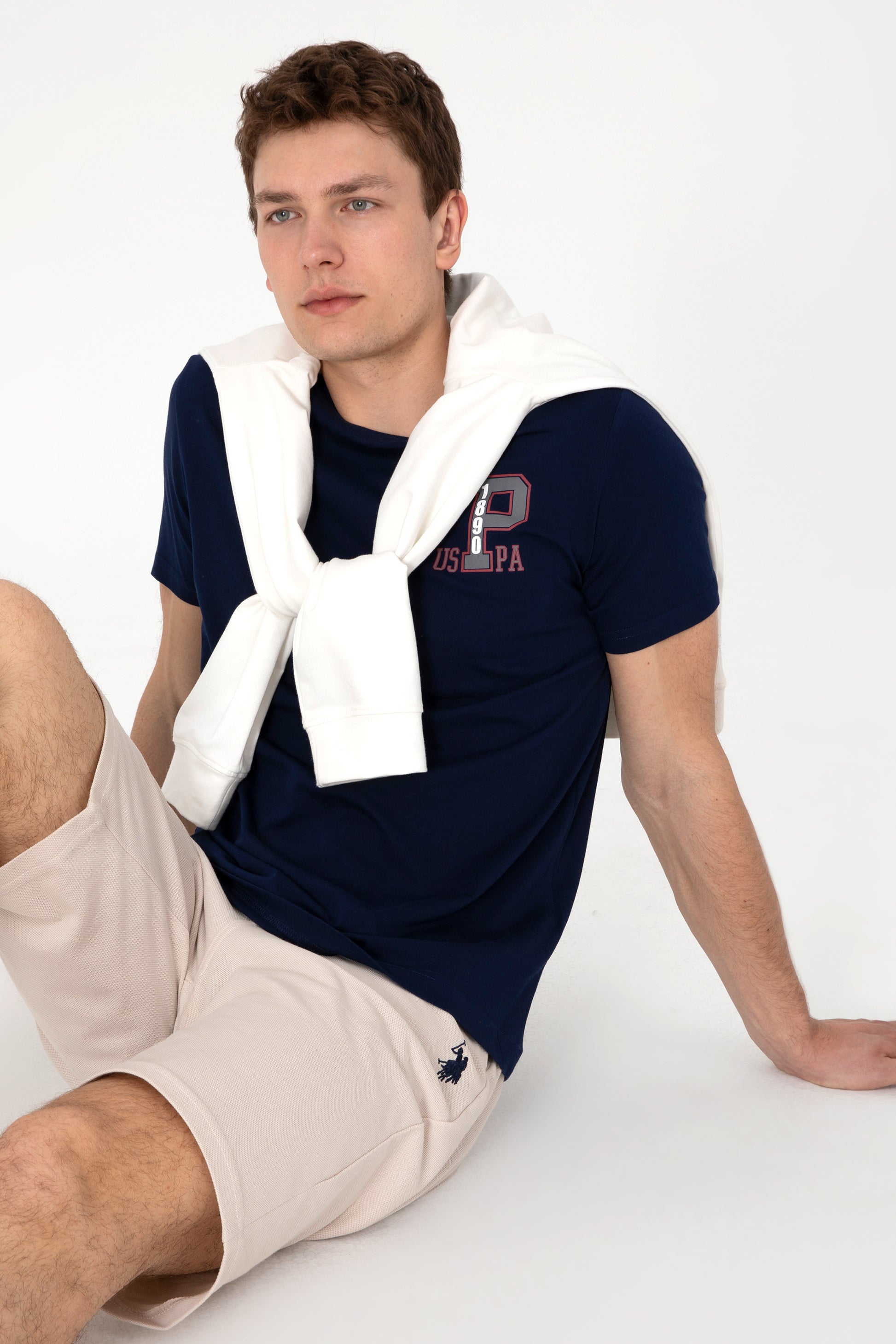Men's Regular Fit Crew Neck Navy T-Shirt