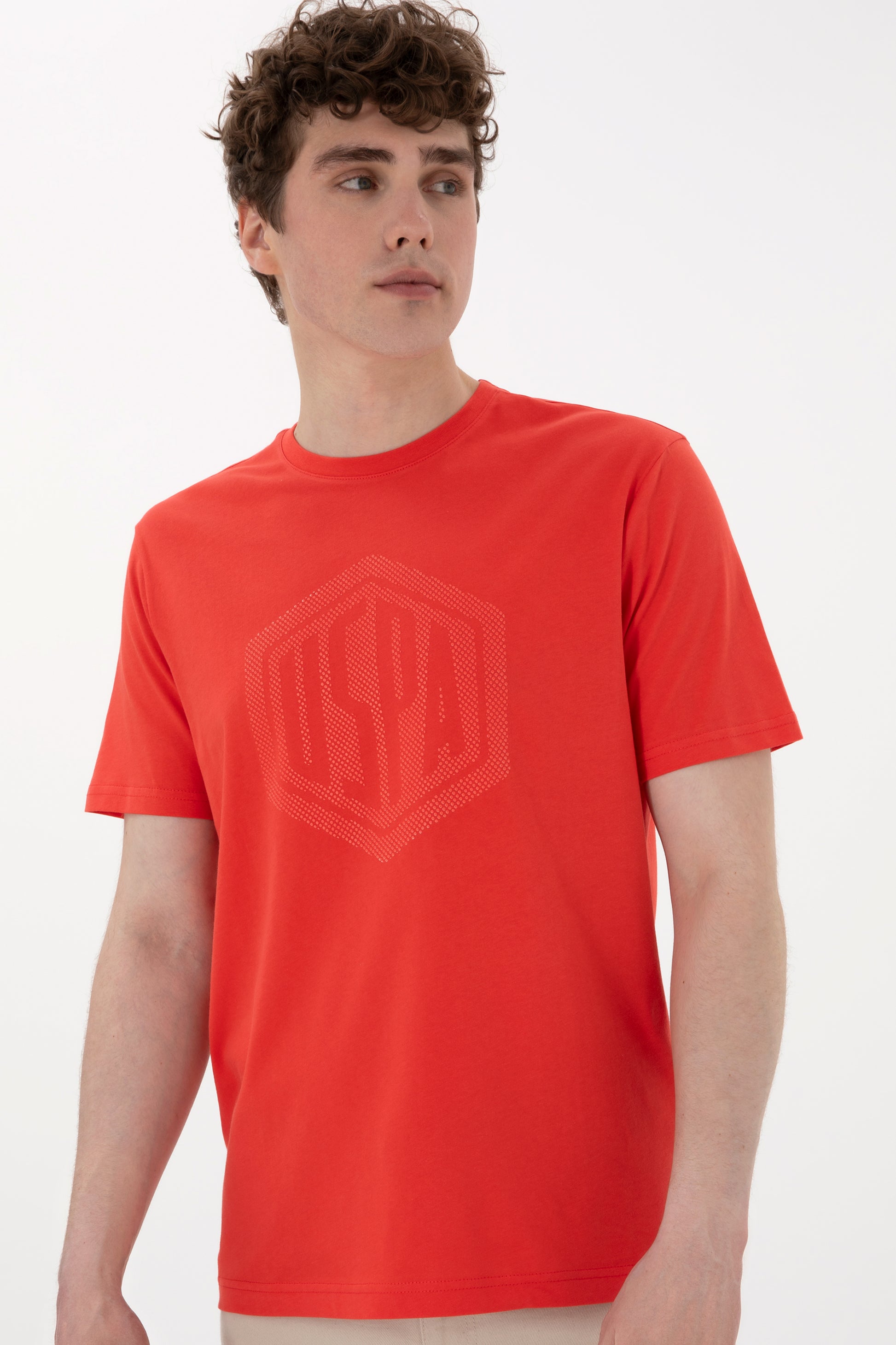 Men's Regular Fit Crew Neck Red T-Shirt