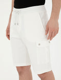 Ecru Regular Fit Knitted Shorts