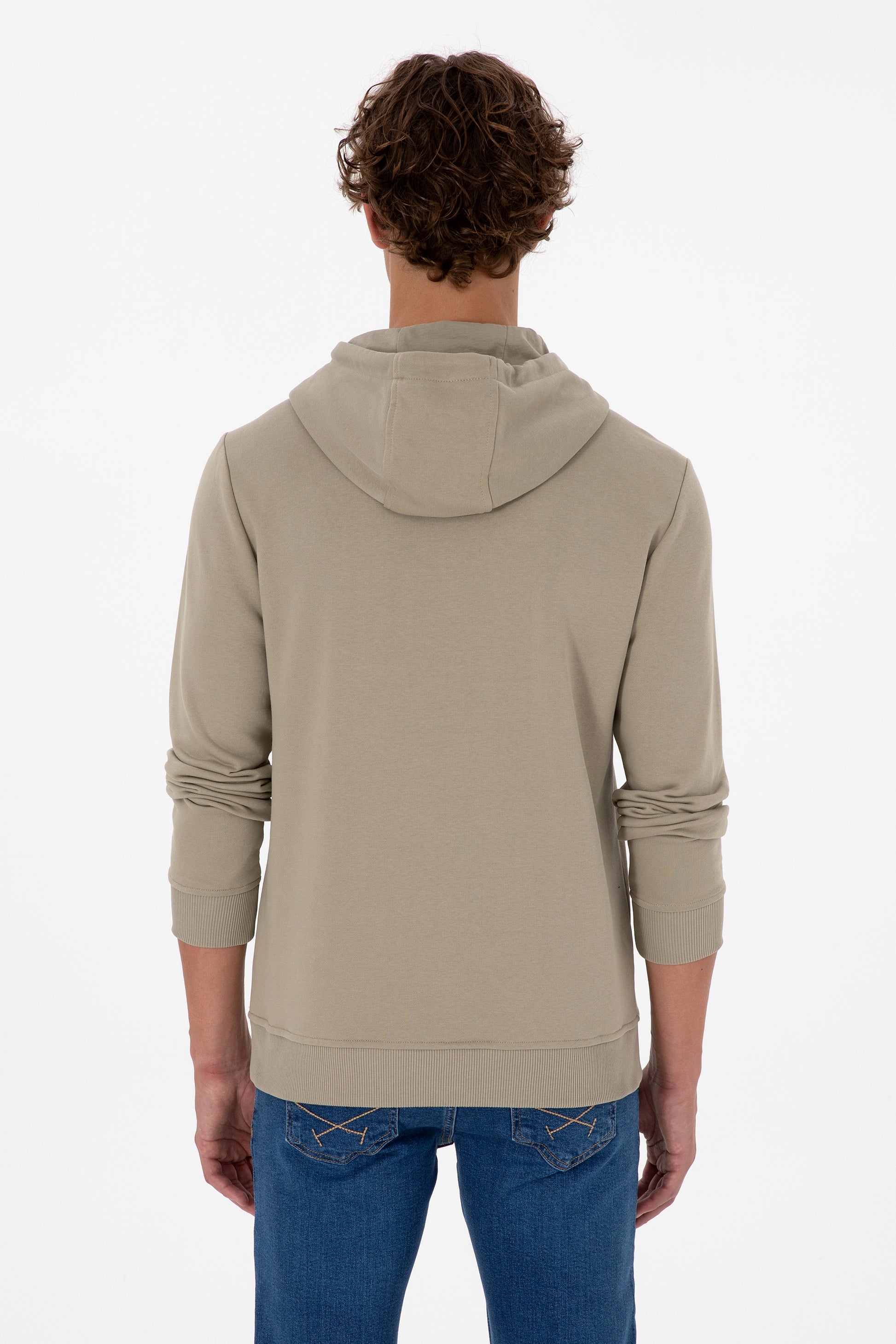 Men's Light Khaki Basic Sweatshirt
