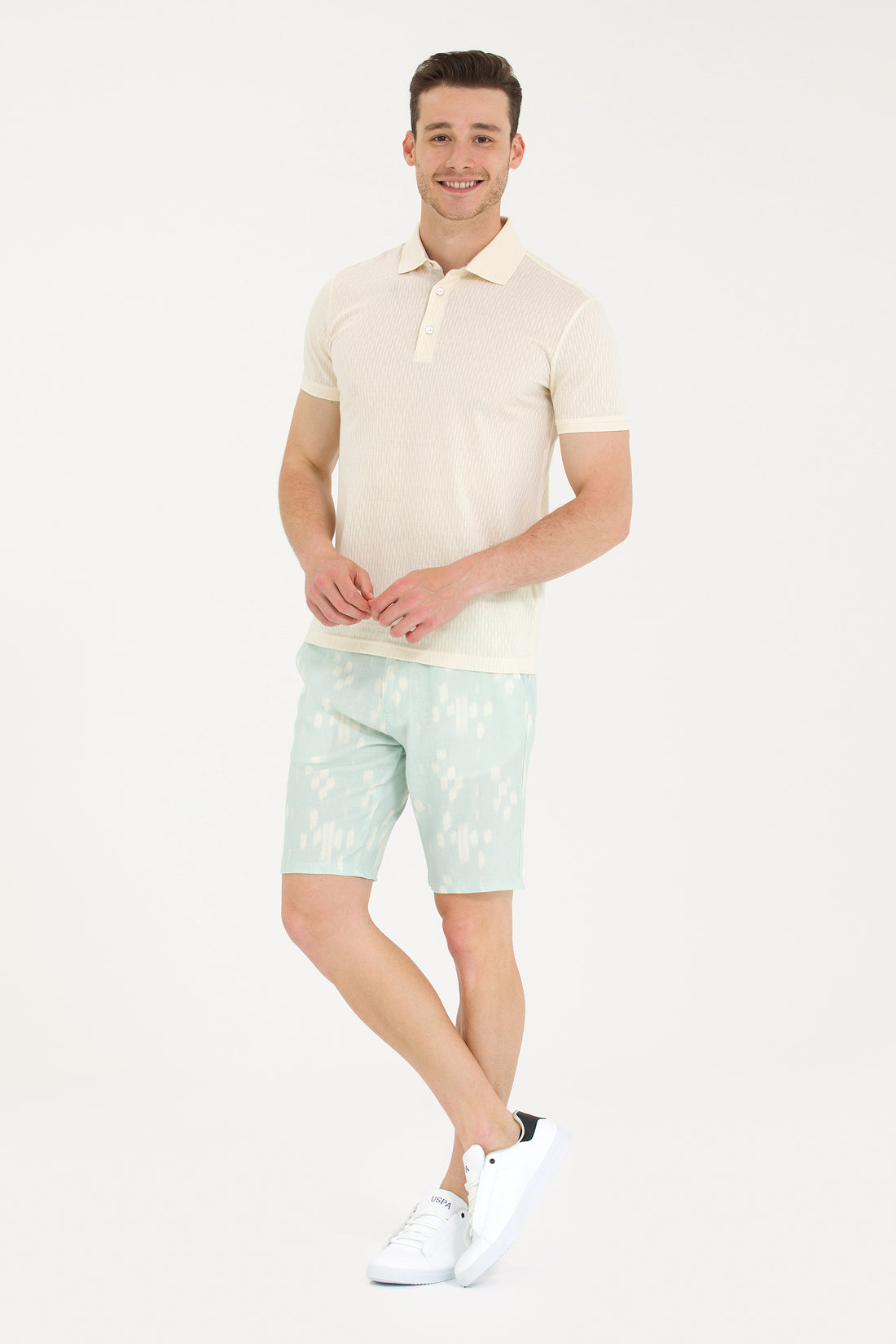 Men's Water Green Woven Shorts