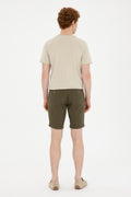 Men's Khaki Woven Shorts