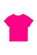 Girl's Fuchsia Crew Neck T-Shirt