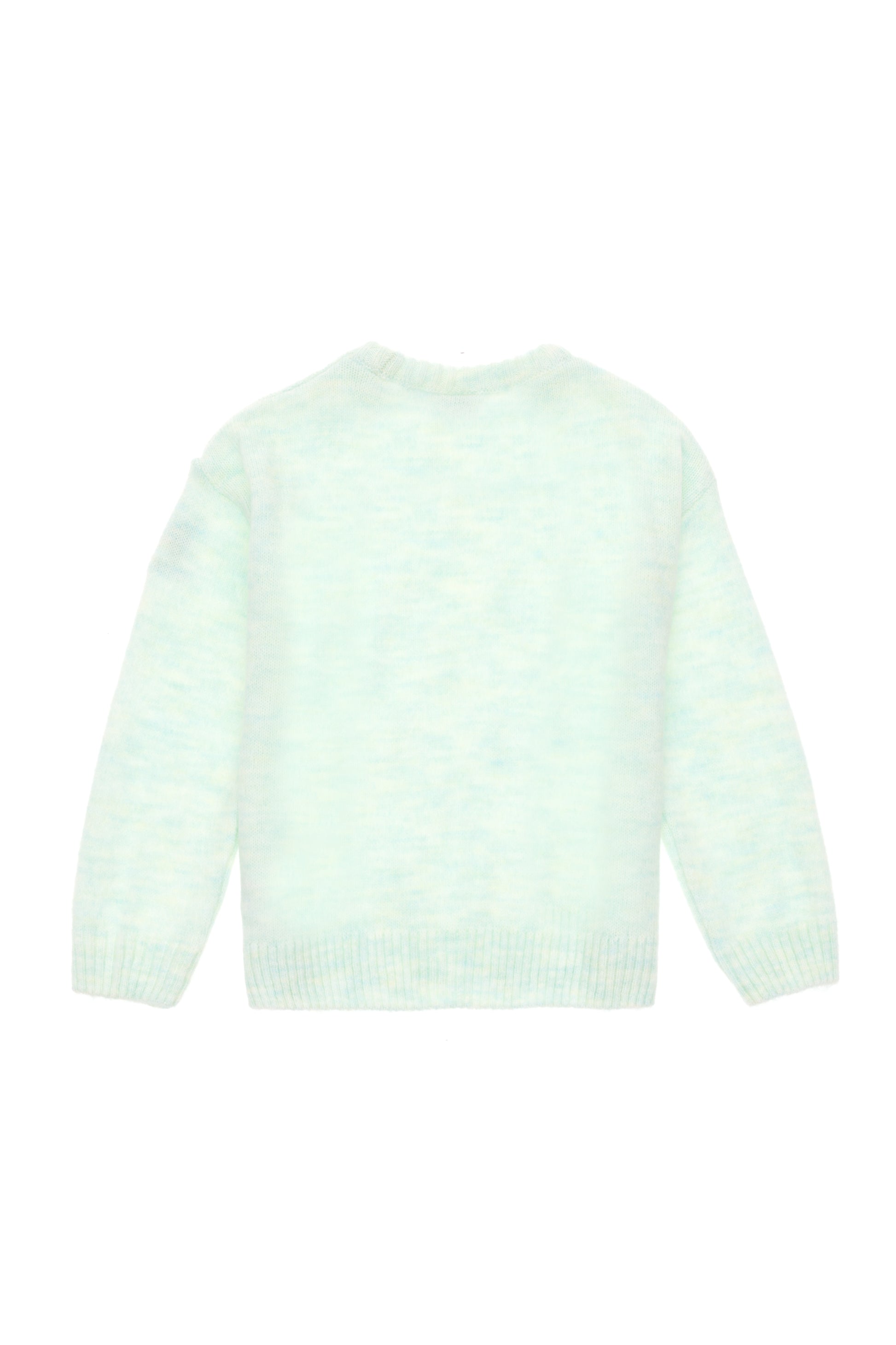 Girls' Water Green Crew Neck Sweater