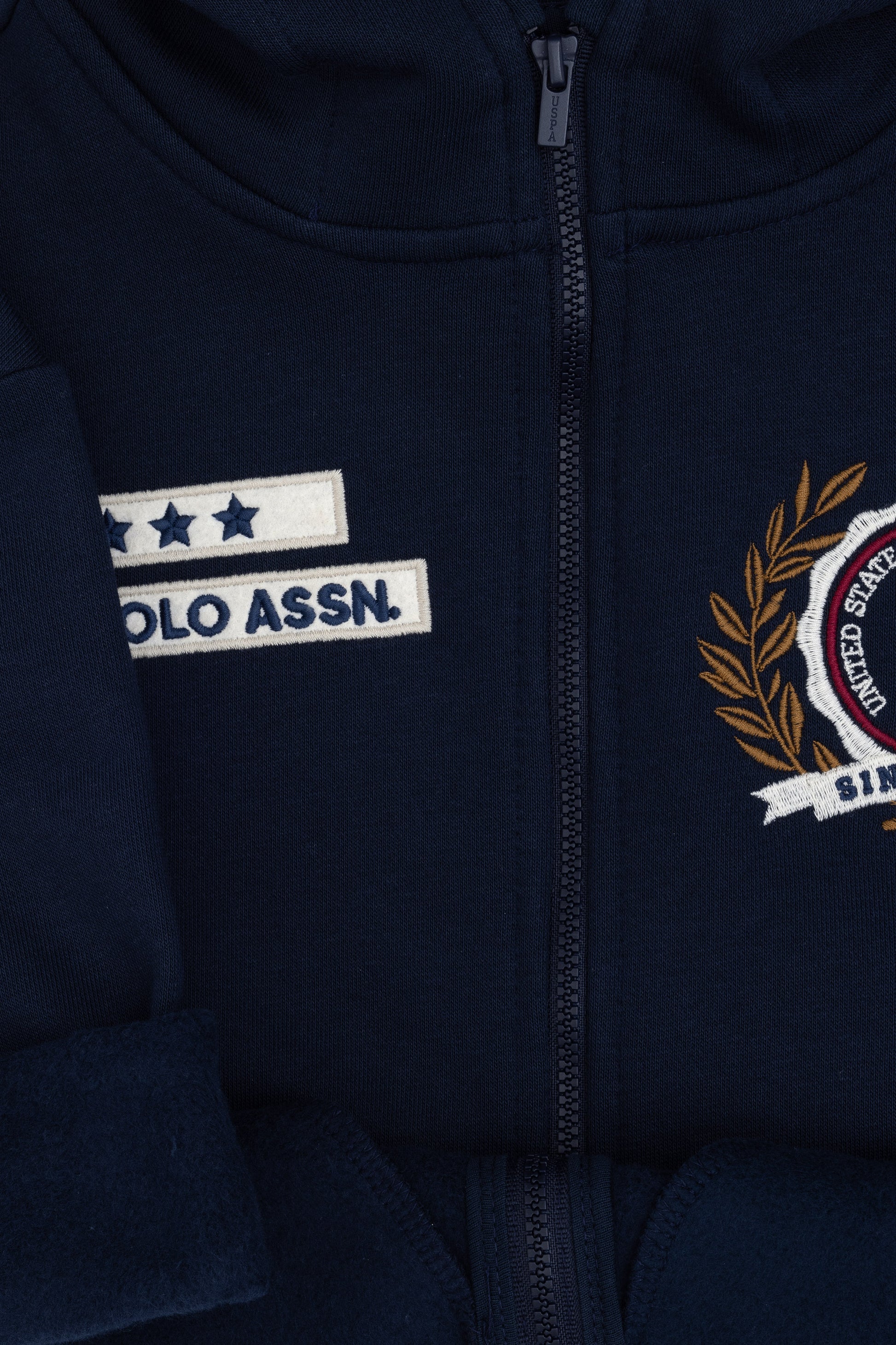 Boy's Navy Blue Hooded Sweatshirt with Zipper