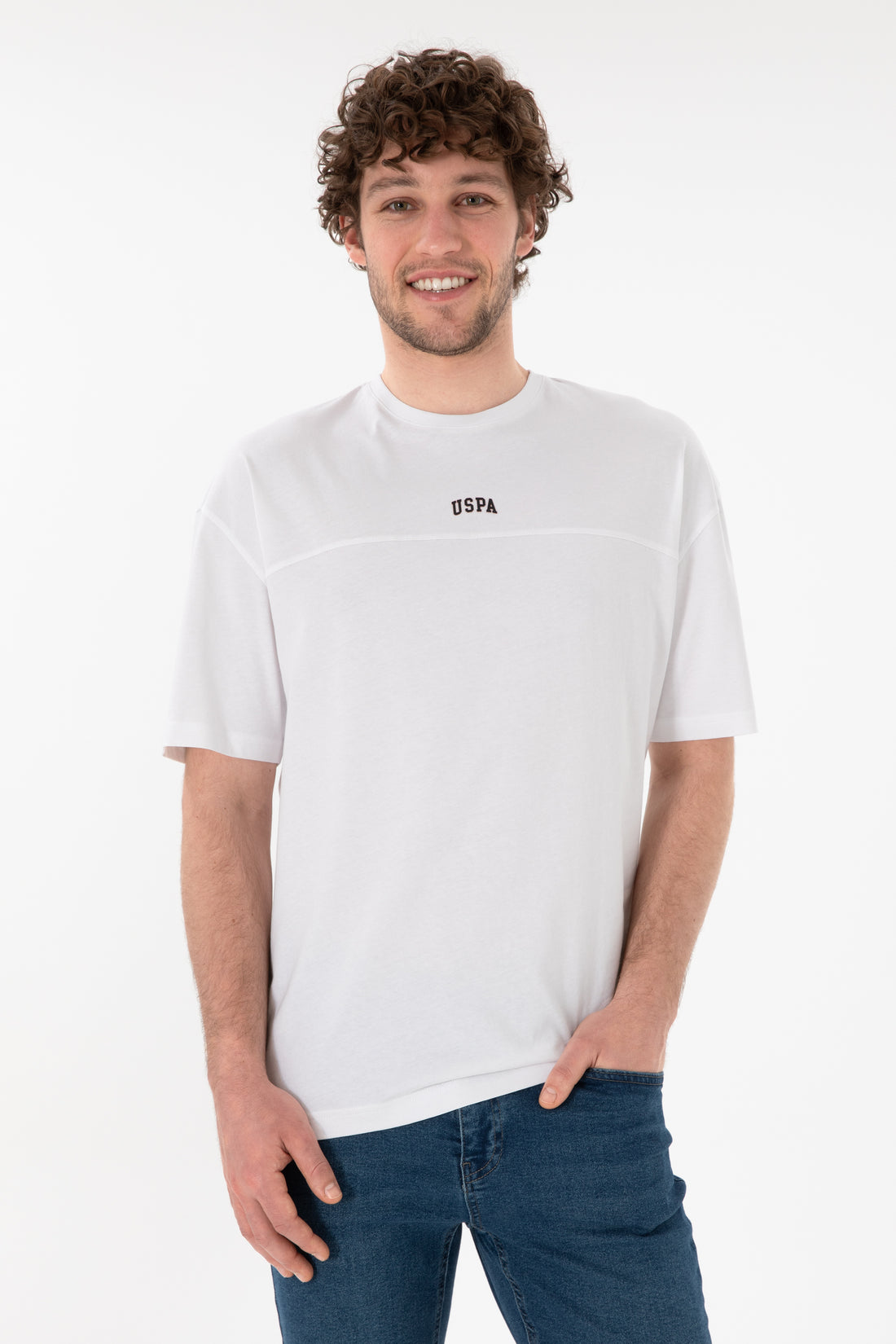 Men's Comfort Fit Crew Neck White T-Shirt