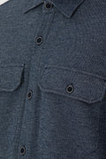 Men's Navy Blue Knitted Shirt