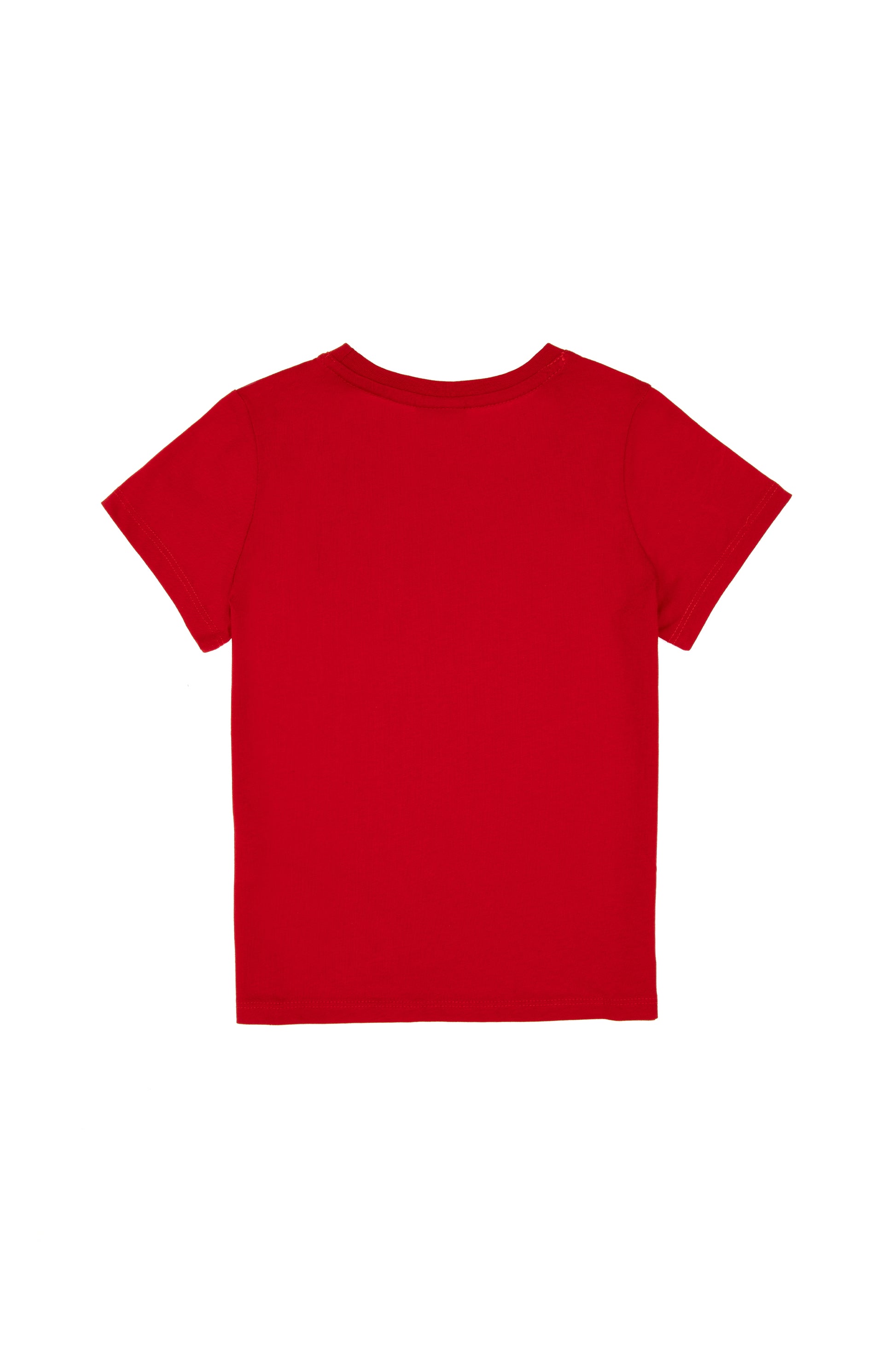 Boy's Red Basic Crew Neck T-Shirt